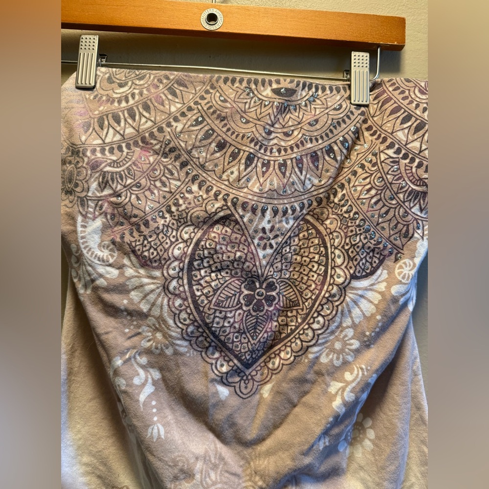 No Boundaries‎ brown Bohemian Strapless cotton top size L - Picture 2 of 5